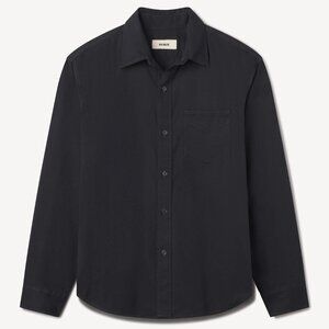 Buck Mason Draped Twill One Pocket Shirt, Black (Sz. M)